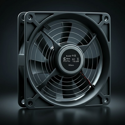 Мощность лезвия 190 мм 116 Вт высокотемпературное сопротивление 60 ° C EC осевой вентилятор